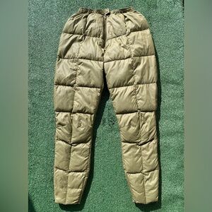 Vintage 70’s Eddie Bauer Goose Down Puffer Pants Army Green Men’s Size Medium